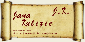 Jana Kulizić vizit kartica